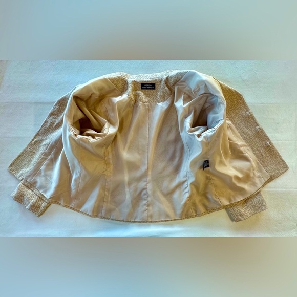 Taupe Jacquard Skirt Set Peplum Flounce Hem (14W) - Picture 10 of 17